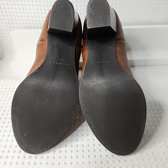 Call It Spring 10US Womens Brown Vegan Leather Chelsea Ankle Boots Block Heel - Picture 9 of 11